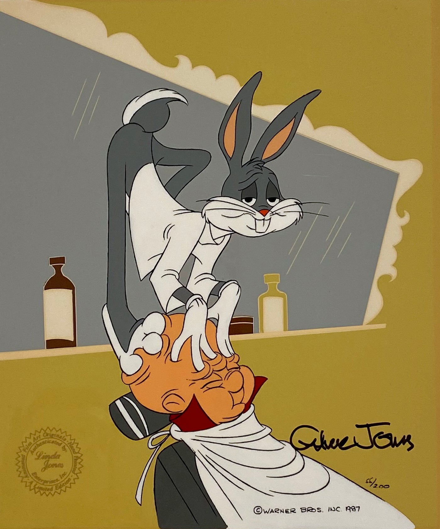 Original Warner Brothers Limited Edition Cel "Rabbit of Seville I" Signed by Chuck Jones