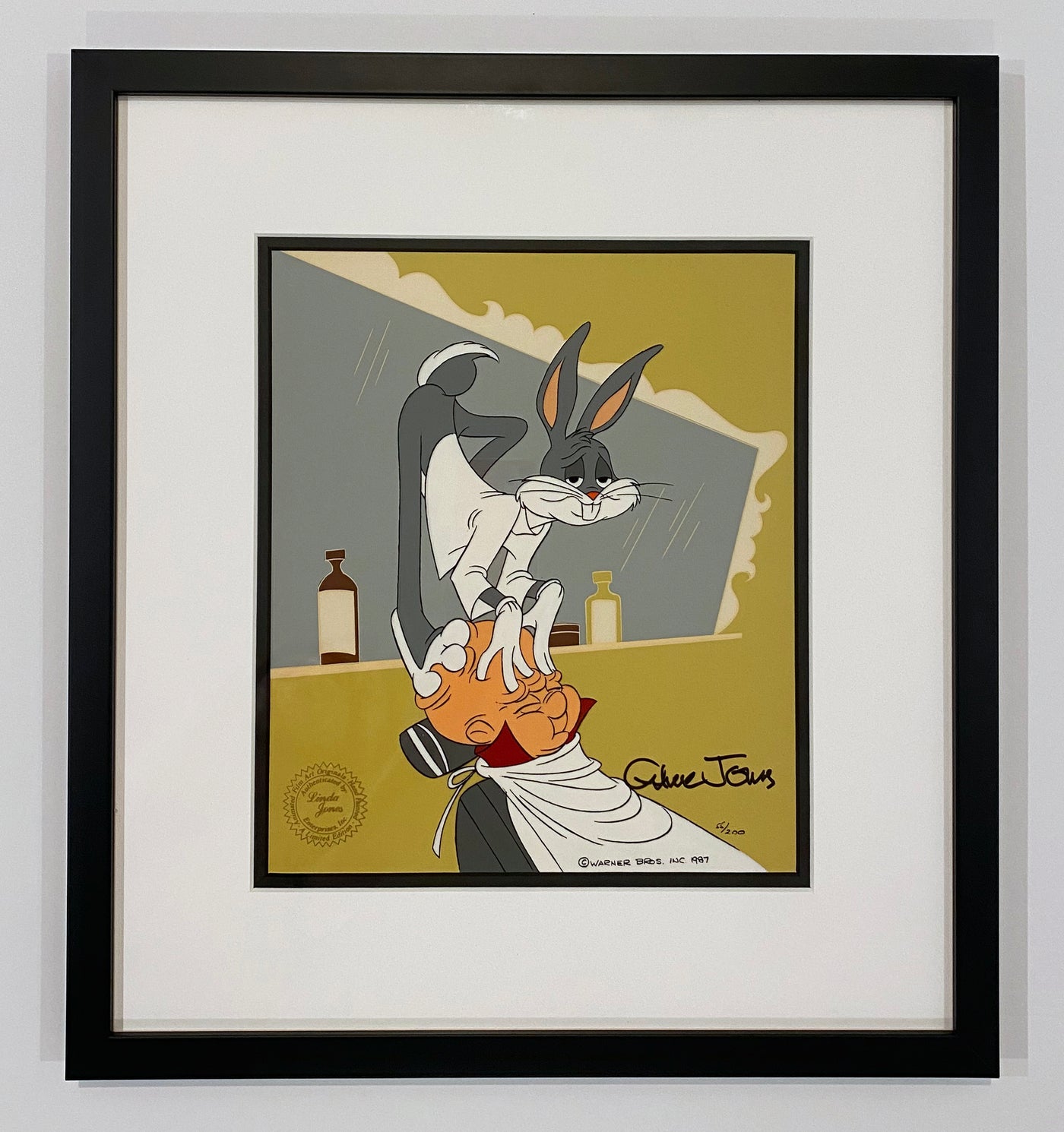 Original Warner Brothers Limited Edition Cel "Rabbit of Seville I" Signed by Chuck Jones