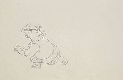 Original Walt Disney Production Drawing from Robin Hood featuring Rhinoceros
