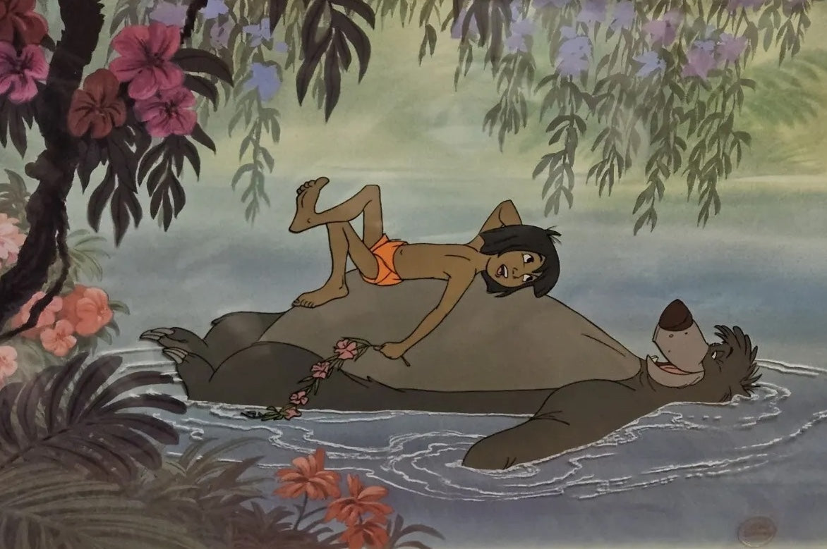 Original Walt Disney Limited Edition Cel "Floating Down the River" from The Jungle Book