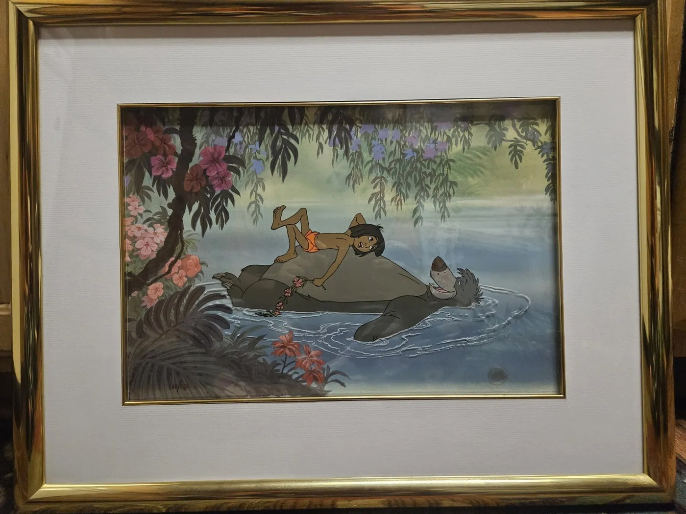 Original Walt Disney Limited Edition Cel "Floating Down the River" from The Jungle Book