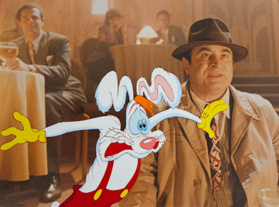 Original Walt Disney Production Cel from Who Framed Roger Rabbit? featuring Roger Rabbit and Eddie Valiant