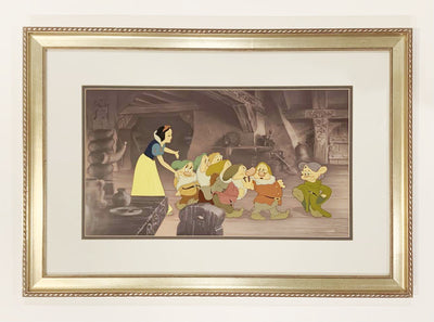 Original Walt Disney Snow White and the Seven Dwarfs Limited Edition Cel, Off to Bed