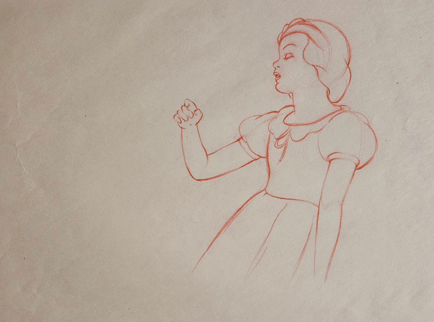 Original Walt Disney Set of 2 Production Drawings from Snow White and the Seven Dwarfs