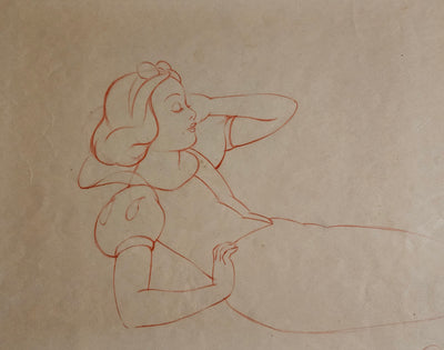 Original Walt Disney Set of 2 Production Drawings from Snow White and the Seven Dwarfs