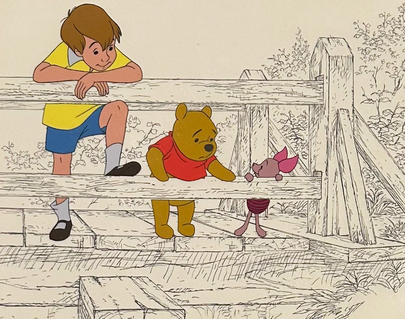 Original Walt Disney Production Cel from Winnie the Pooh Discovers the ...