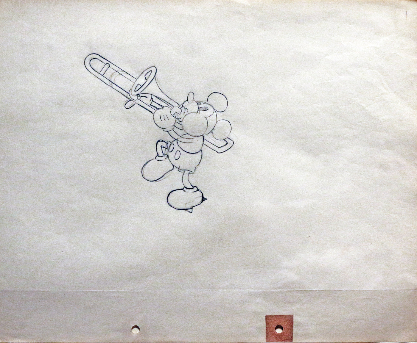 Original Walt Disney Production Drawing of Mickey Mouse from The Delivery Boy (1931)