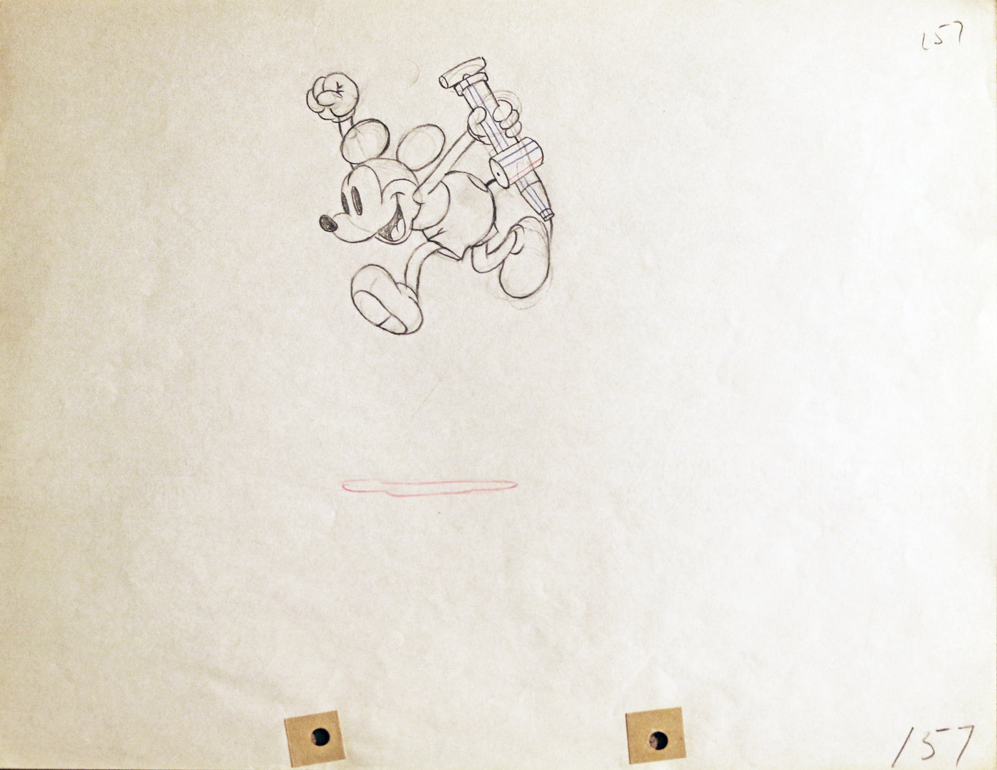 Original Walt Disney Production Drawing of Mickey Mouse from Mickey's Garden (1935)