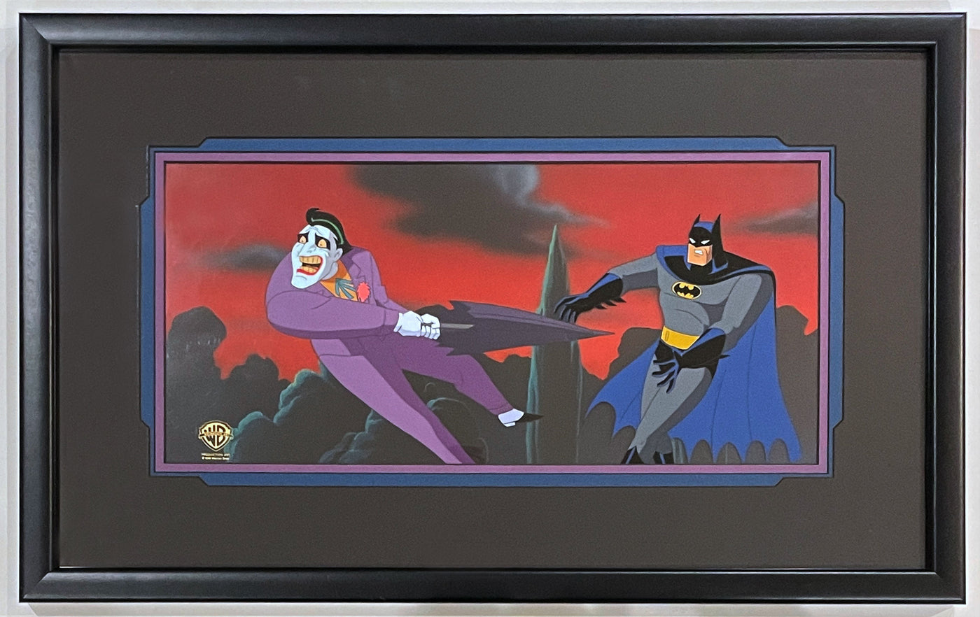 Original WB Production Cel "Harlequinade" from The Adventures of Batman and Robin featuring Batman and The Joker