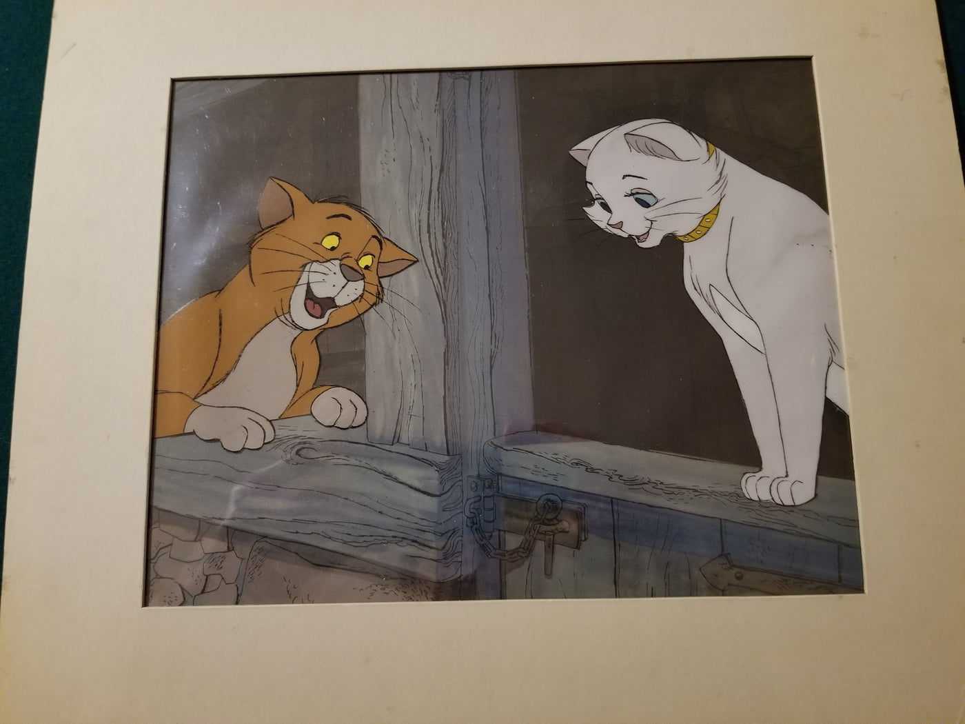 Original Walt Disney Production Cel from The Aristocats featuring Thomas O'Malley and Duchess