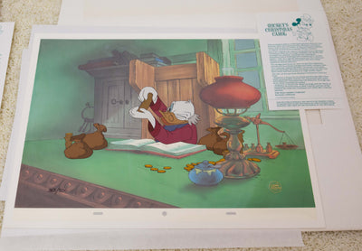 Original Disney Limited Edition Cel from Mickey's Christmas Carol featuring Ebenezer Scrooge