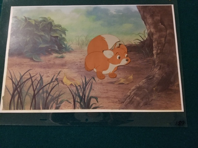 Original Walt Disney Production Cel from The Fox and the Hound featuring Tod