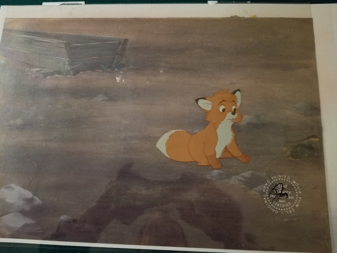 Original Walt Disney Production Cel from The Fox and the Hound featuring Tod