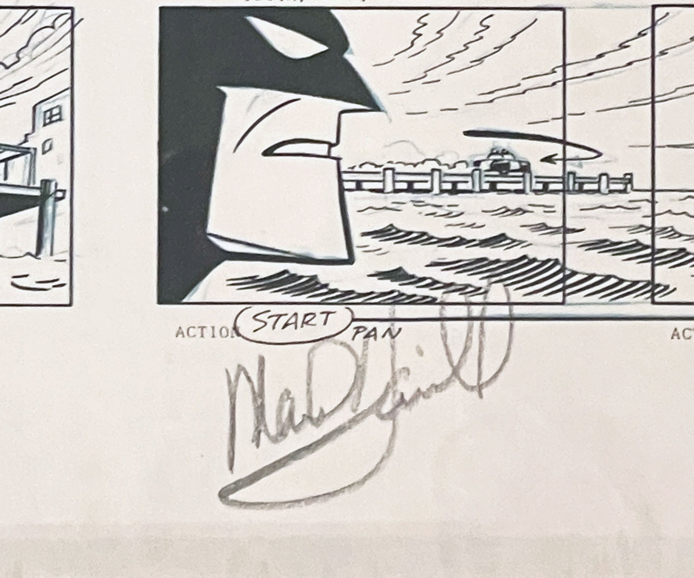 Original WB Storyboard Storyboard Lithograph from Batman: The Animated Series