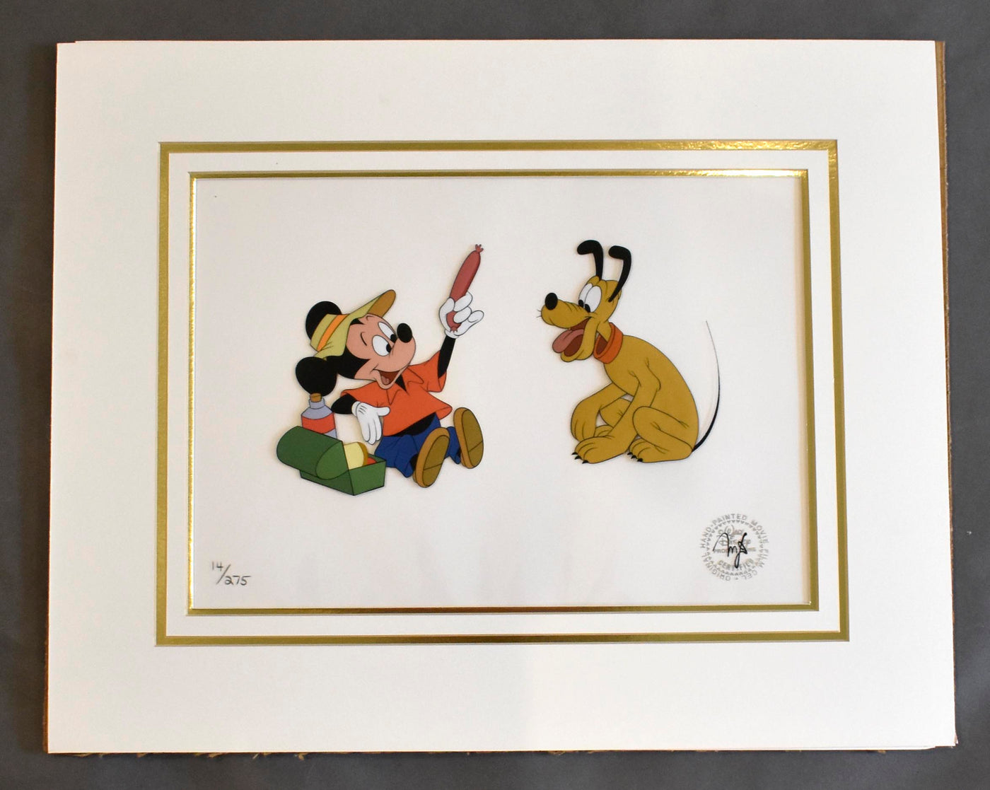 Set of Four Walt Disney Limited Edition Cels from Walt Disney's Mickey Mouse 50th Anniversary Commemorative Limited Edition Cel Portfolio