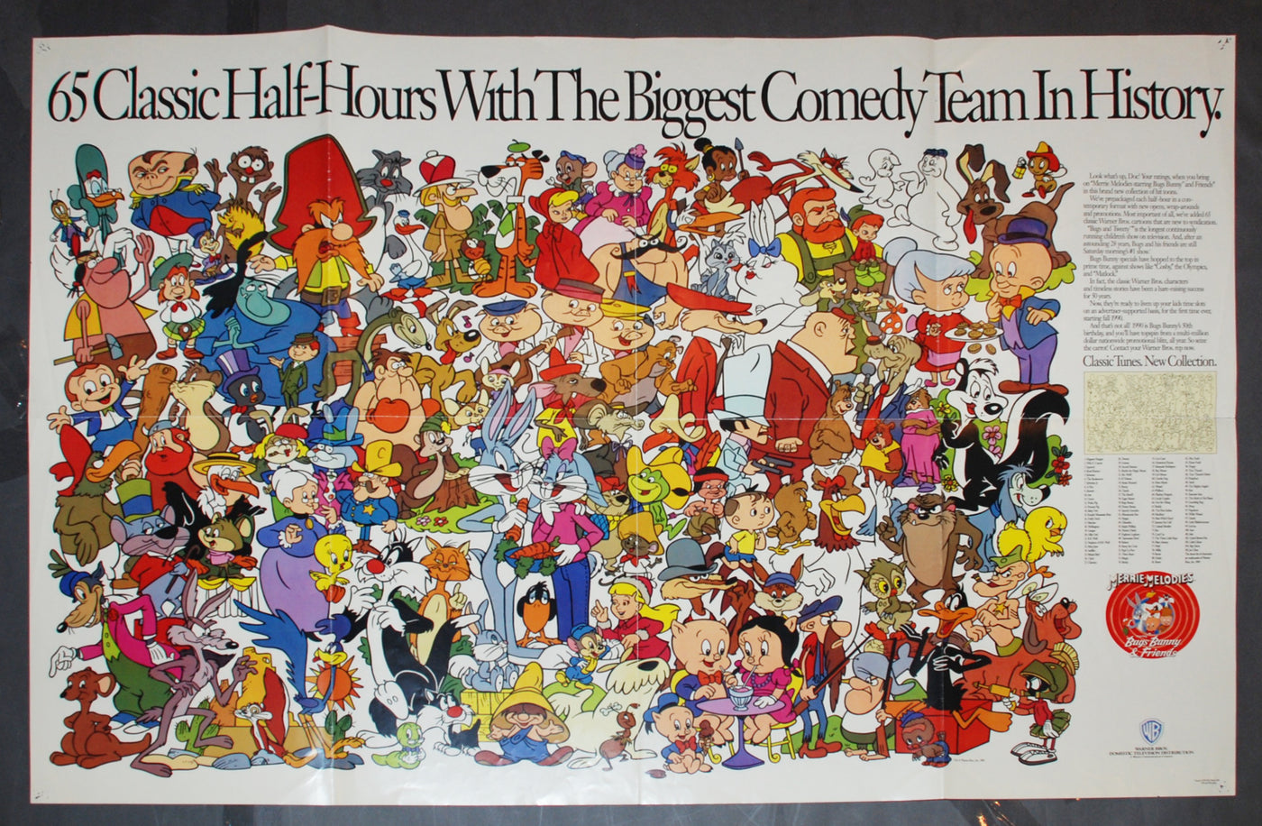 Warner Brothers One Sheet Movie Poster featuring Bugs Bunny and friends