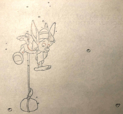 Original Walt Disney Production Drawing from Pinocchio
