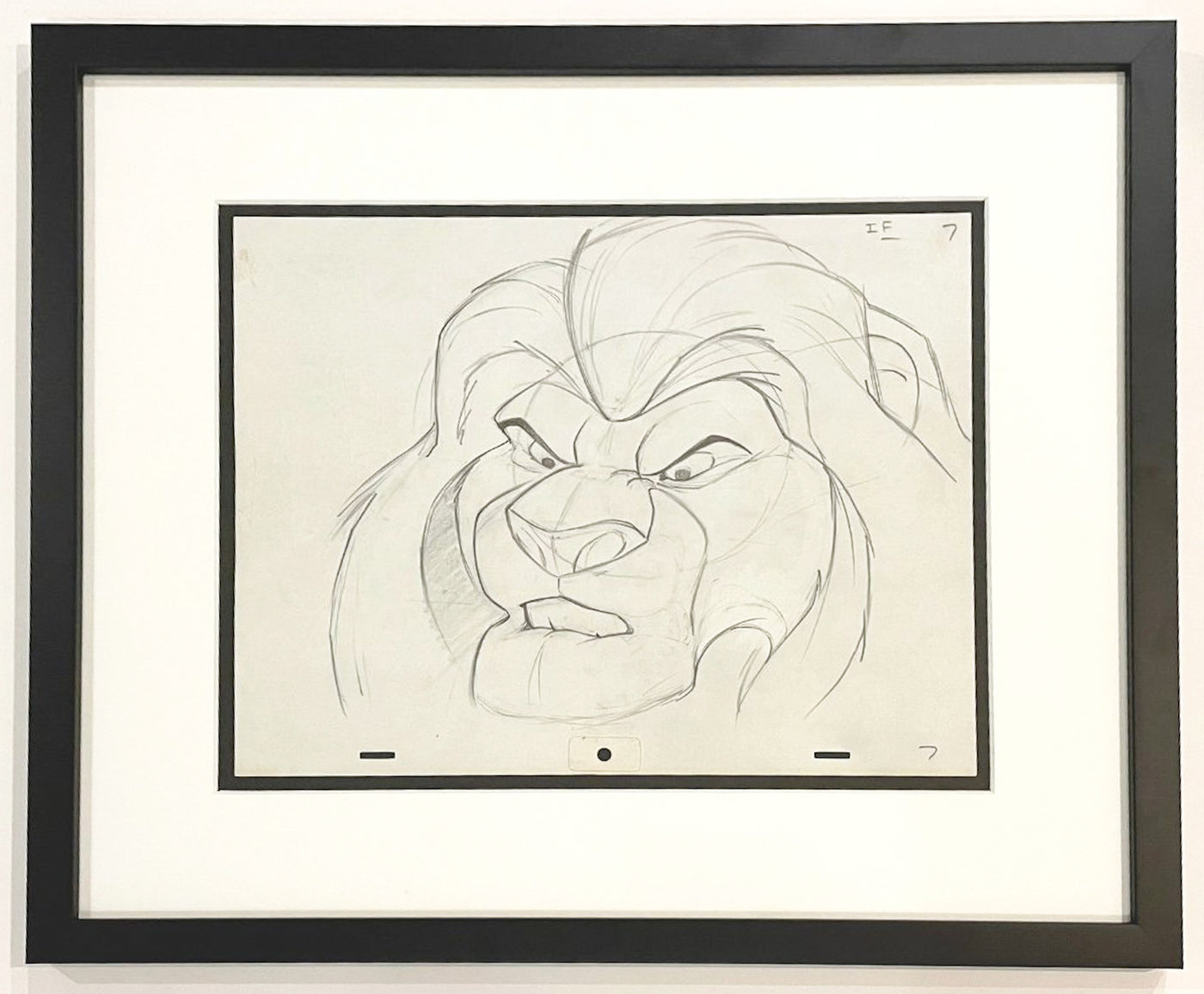 Walt Disney Production Drawing from The Lion King featuring Mufasa