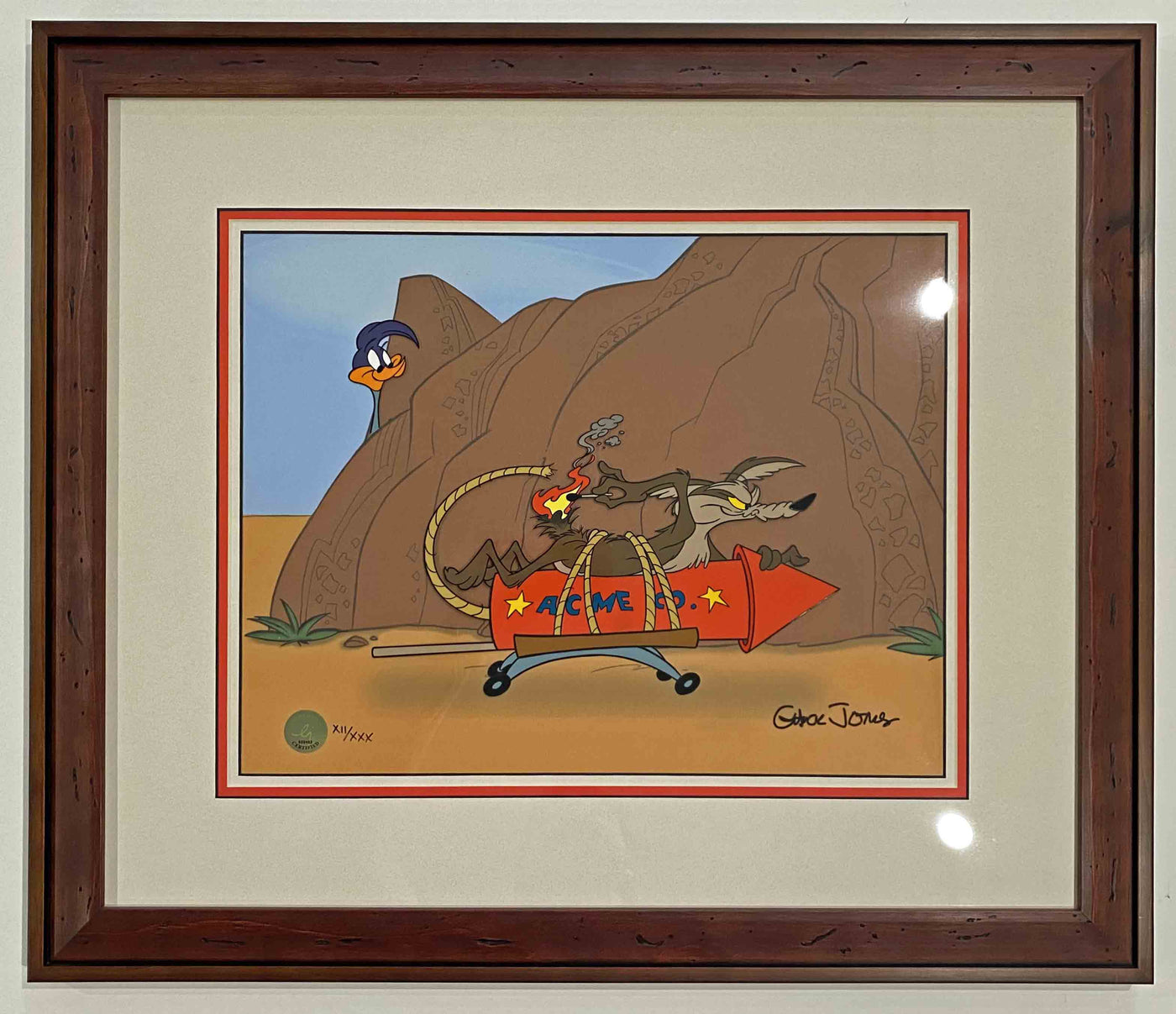 Warner Brothers Limited Edition Cel "Acme Rocket Take 30" Signed By Chuck Jones