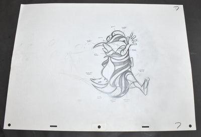 Original Walt Disney Production Drawing Featuring Aladdin