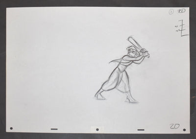 Original Walt Disney Production Drawing Featuring Aladdin