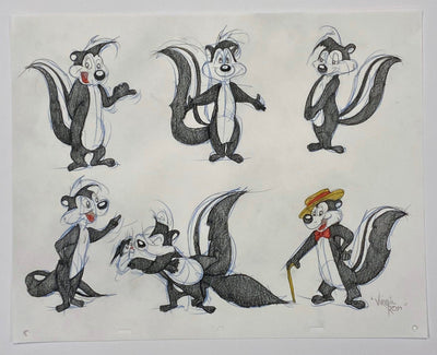 Original Warner Brothers Virgil Ross Model Sheet Animation Drawing Fea Original Warner Brothers Virgil Ross Model Sheet Animation Drawing Fea