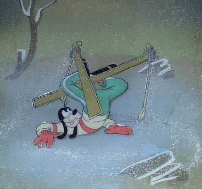 Original Walt Disney Production Cel on Courvoisier Background from The Art of Skiing