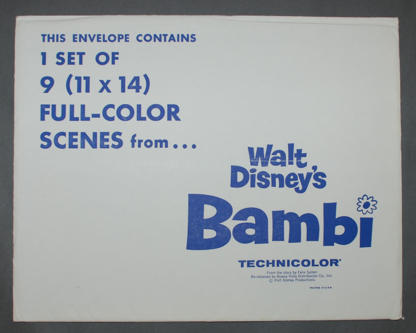 Original Walt Disney 9 Lobby Card set featuring Bambi