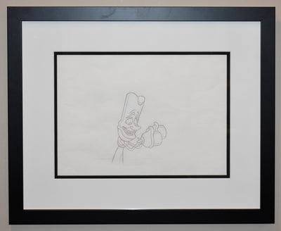 Original Walt Disney Production Drawing from Beauty and the Beast featuring Lumiere