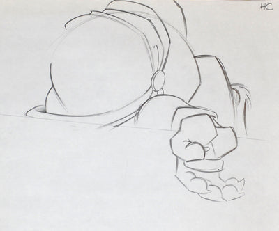Original Walt Disney Production Drawing from Beauty and the Beast featuring Beast