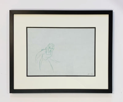 Original Walt Disney Production Drawing from Beauty and the Beast featuring Belle