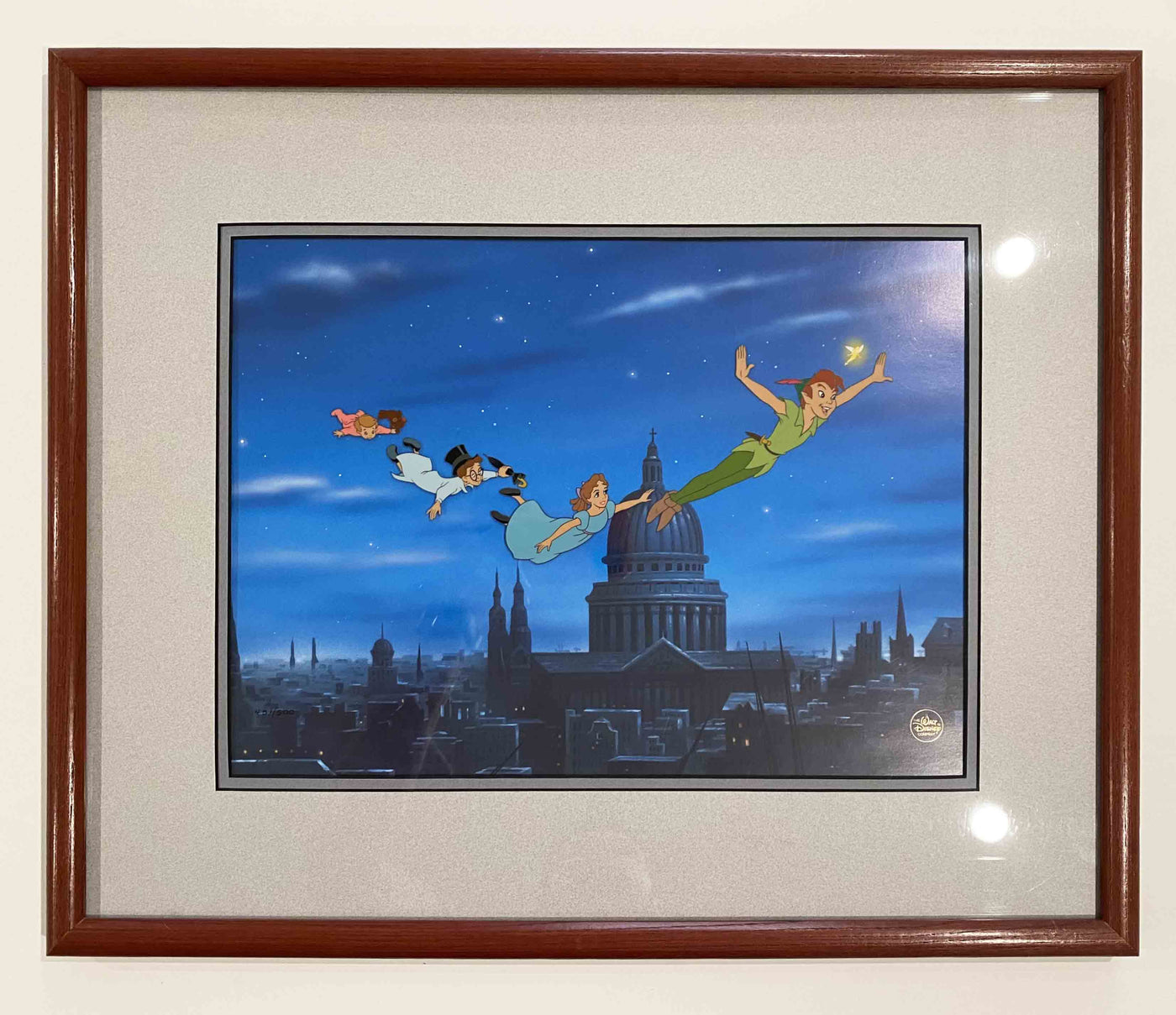 Original Walt Disney Peter Pan Limited Edition Cel Flying Over London