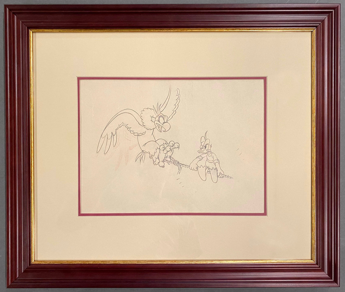 Original Walt Disney Production Drawing of Donald Duck from Alpine Climbers (1936)