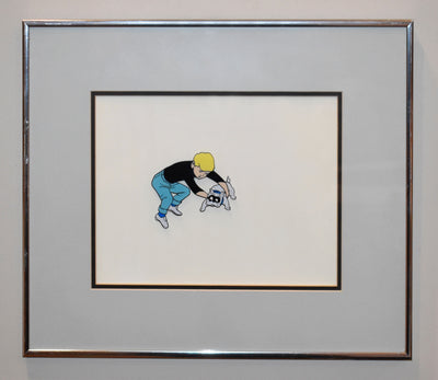 Hanna Barbera Production Cel from Johnny Quest featuring Johnny Quest and Bandit