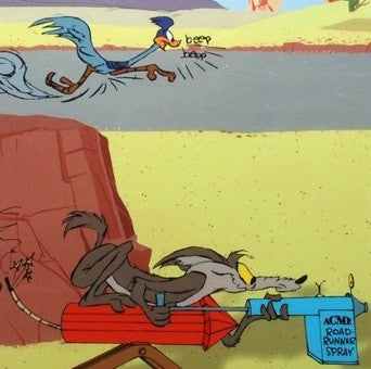 Warner Brothers Limited Edition Cel Acme Roadrunner Spray Wile E ...