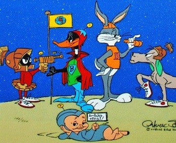 Original Warner Brothers Animation Art Limited Edition Cel Duck Dodgers