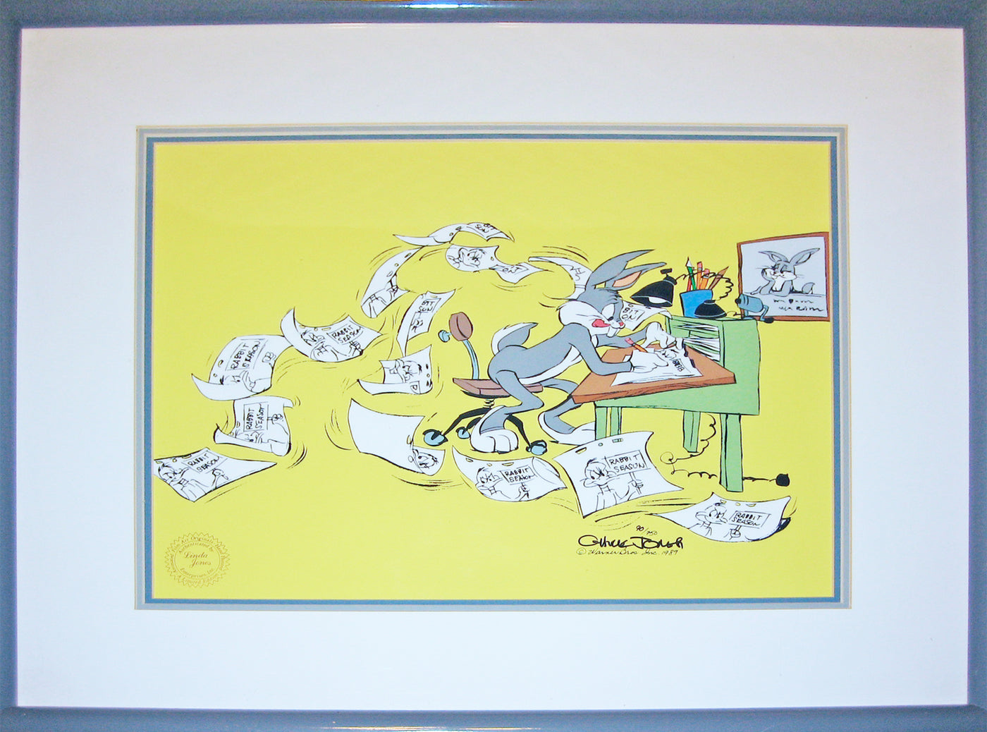 Original Warner Brothers Limited Edition Cel, "Chuck Amuck", featuring Bugs Bunny