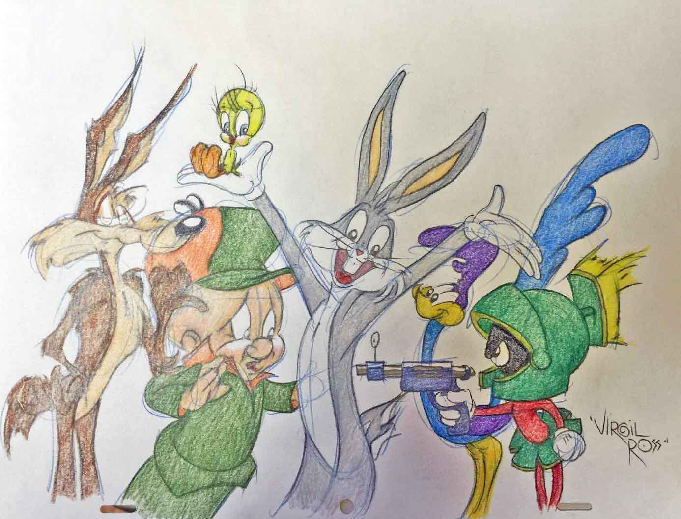 Warner Brothers Virgil Ross Animation Drawing