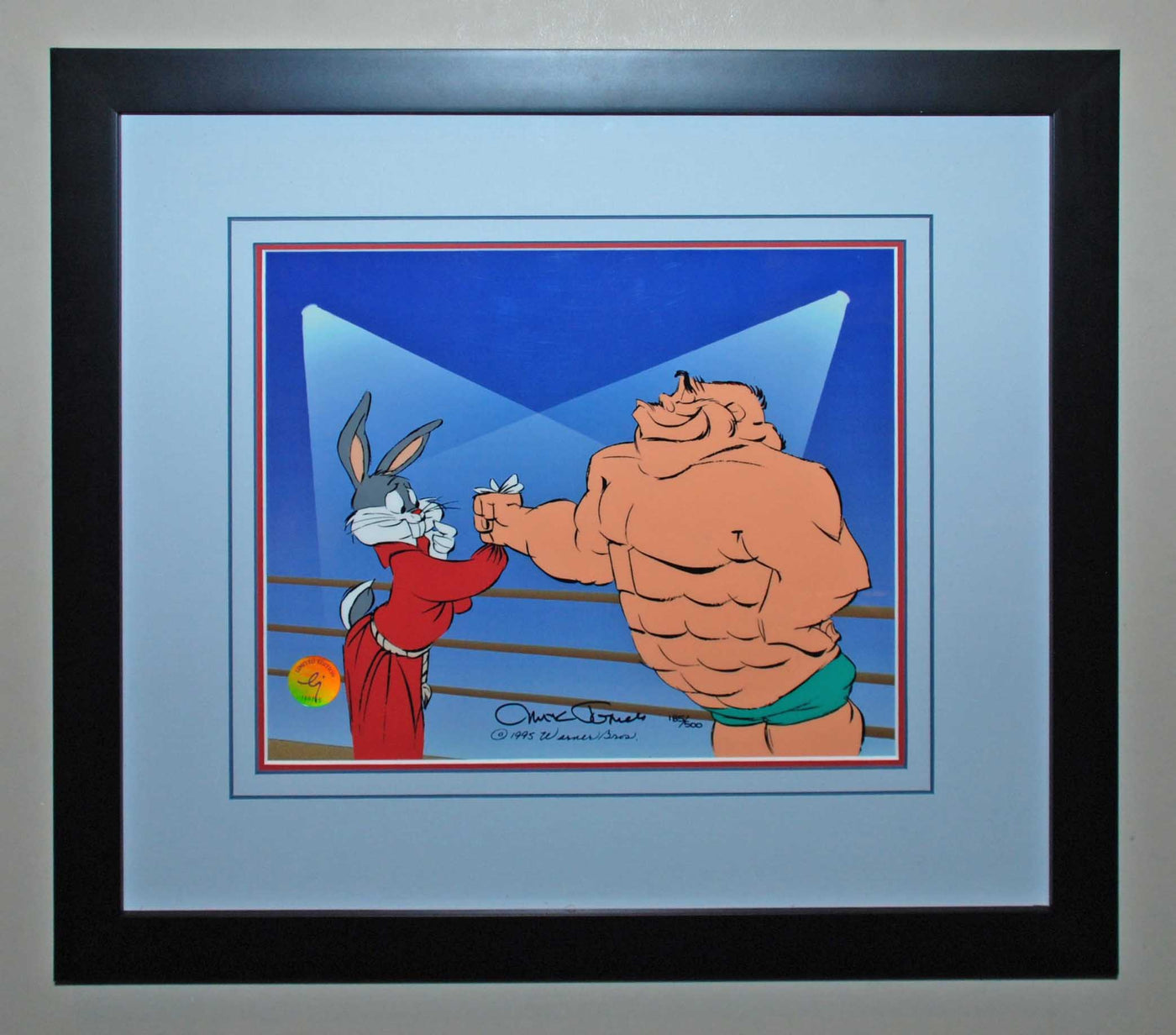 Original Warner Brothers Limited Cel Bugs and Crusher