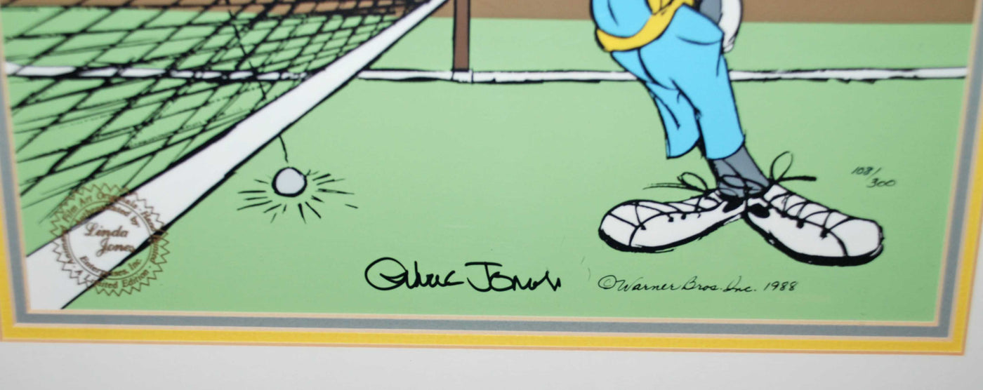 Original Warner Brothers Limited Edition Cel Featuring Bugs Bunny, Bugs Tennis