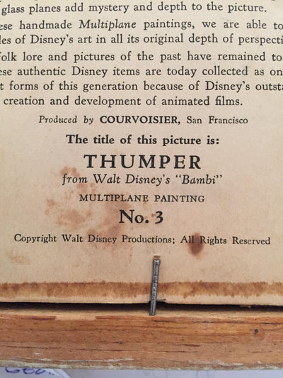 Original Walt Disney Multiplane Painting "Thumper No.3" featuring Thumper