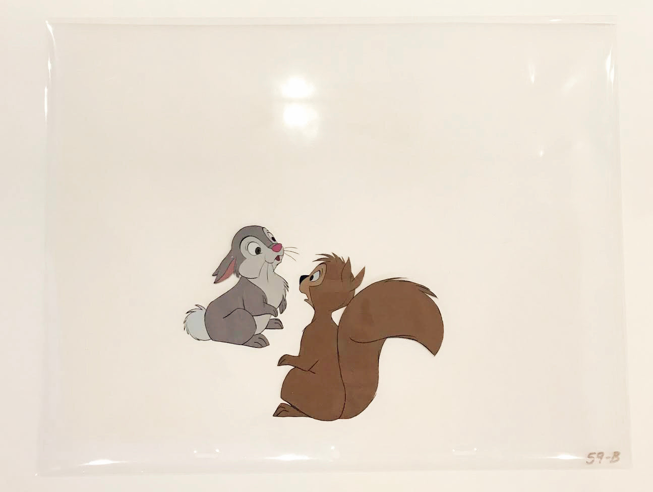 Original Walt Disney Production Cel from The Sword in the Stone featuring Squirrel and Rabbit