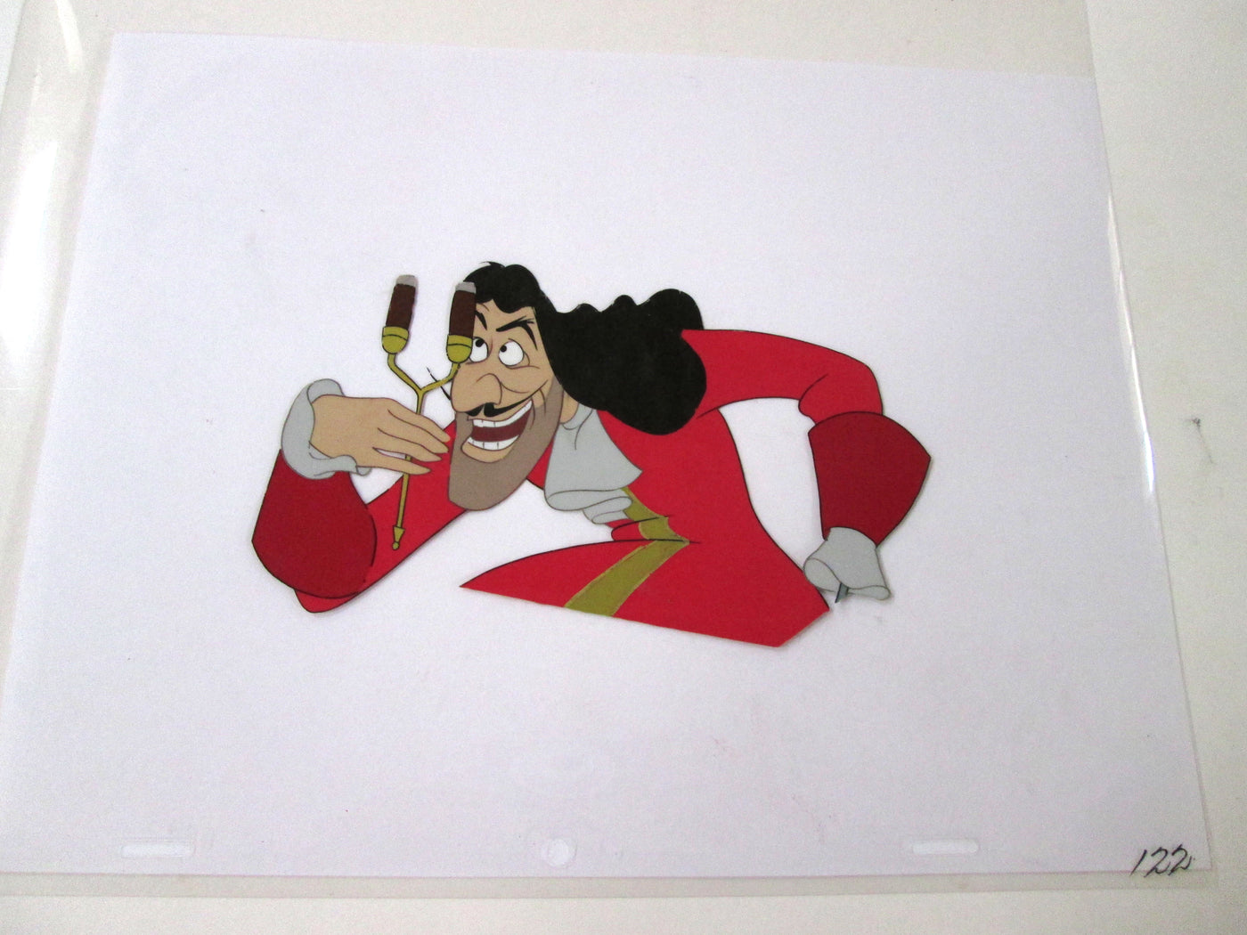Original Disney Production Cel featuring Captain Hook from Peter Pan