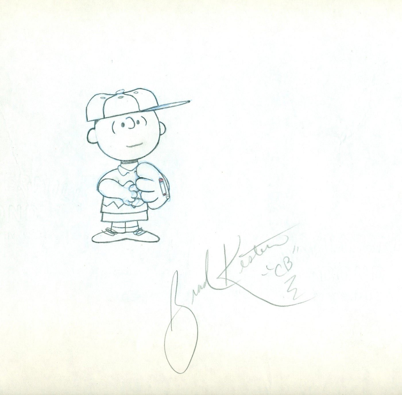 Original Peanuts Production Drawing featuring Charlie Brown