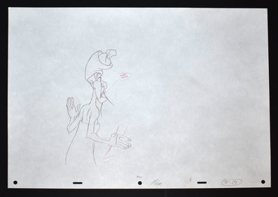 Original Walt Disney Production Drawing from Mulan (1998) featuring Chi-Fu