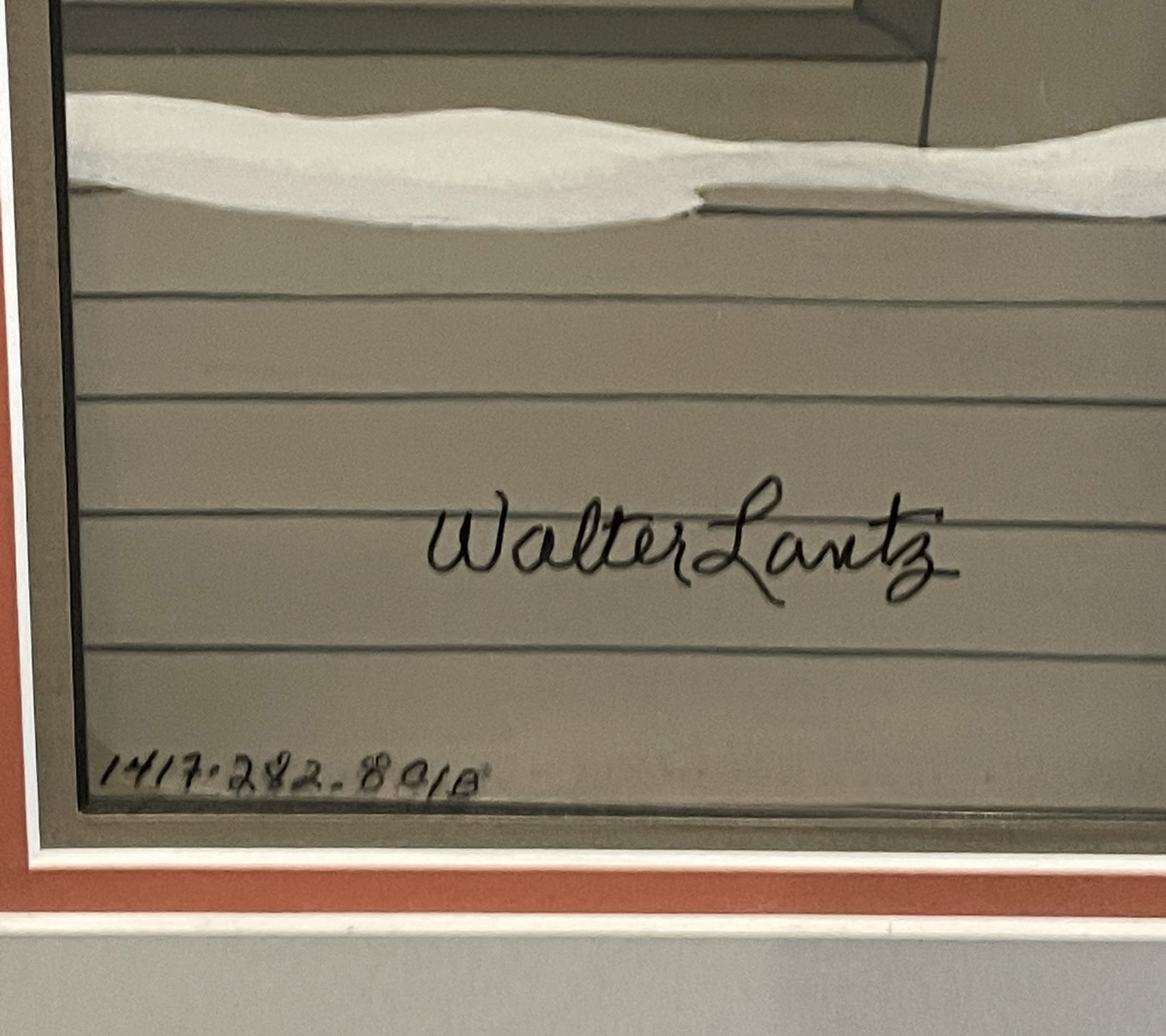 Original Walter Lantz Production Cel on Production Background of Chilly Willy, Signed by Walter Lantz