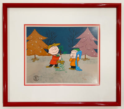 Original Peanuts Limited Edition Cel "Tree Lot" from A Charlie Brown Christmas, Signed by Bill Melendez