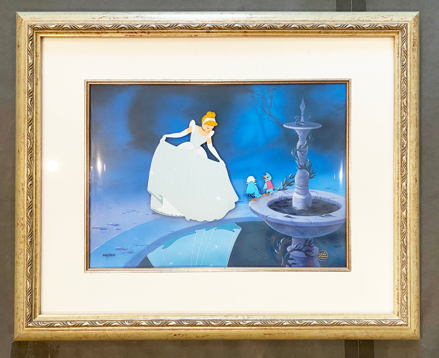 Original Walt Disney Limited Edition Cel Cinderella's Reflection