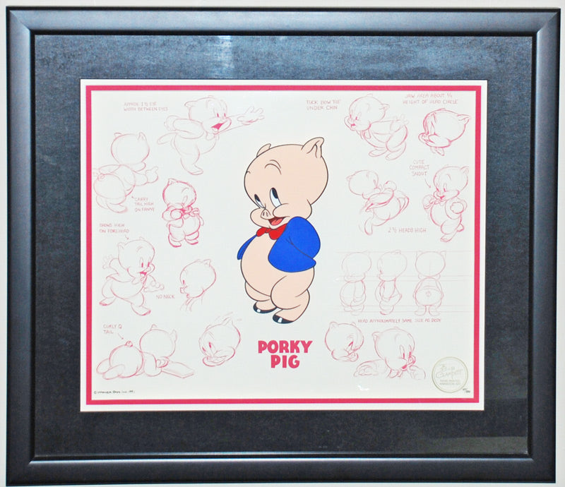 Model Series Limited Edition Cel by Bob Clampett featuring Porky Pig