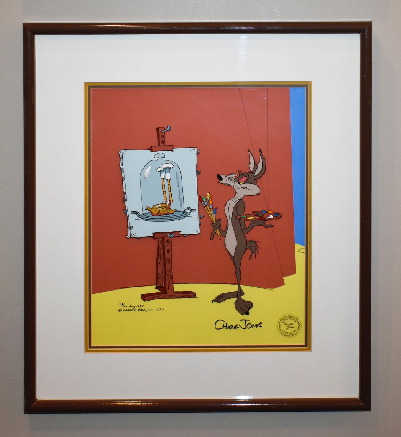 Warner Brothers Limited Edition Cel Wile E. Painter